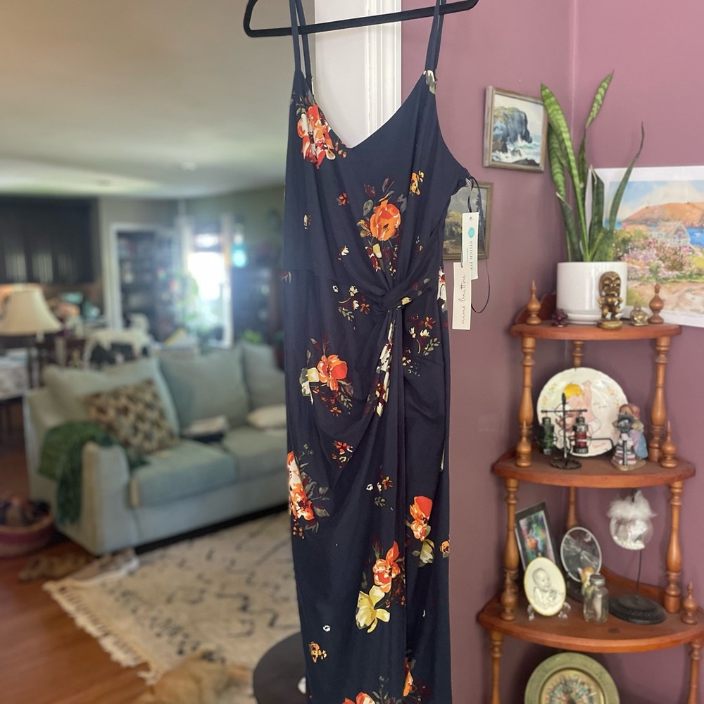 Stitch Fix Floral Navy Dress 1X